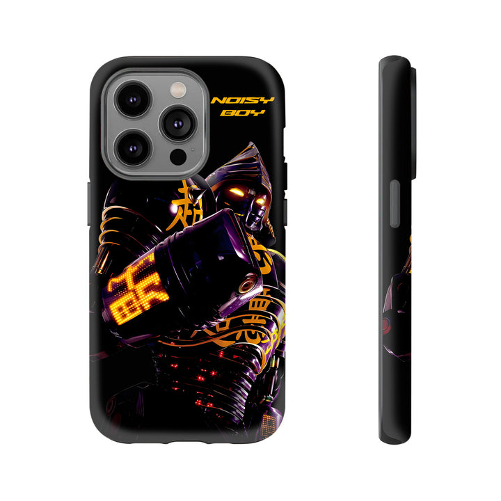 Noisy Boy Case – Phone Protection, Cyberpunk Robot Design, Neon Glow, TikTok Trend Personality