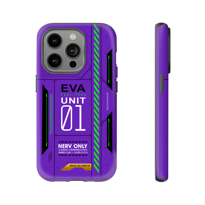 EVA Unit 01 Inspired Case for iPhone 16, 15, 14, 13, 12, 11 | Samsung Galaxy S24/ S24.99, S23, S22 Series