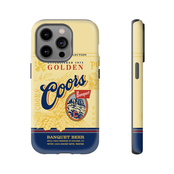 Coors Banquet Beer Label Phone Case – Compatible with iPhone 16, 15, 14, 13, 12, 11 & Samsung Galaxy S24/ S24.99, S23, S22 Series