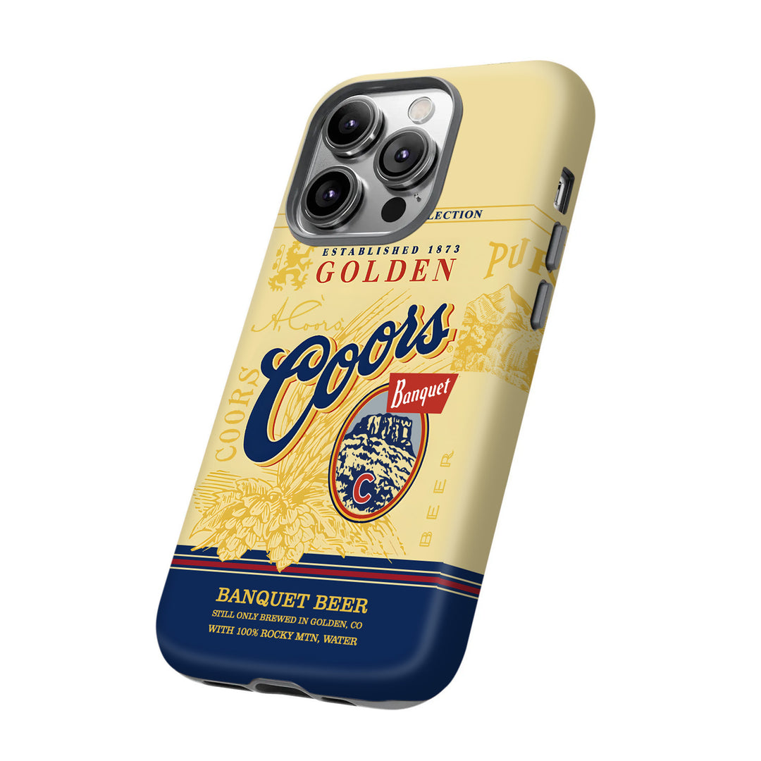 Coors Banquet Beer Label Phone Case – Compatible with iPhone 16, 15, 14, 13, 12, 11 & Samsung Galaxy S24/ S24.99, S23, S22 Series