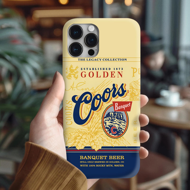 Coors Banquet Beer Label Phone Case – Compatible with iPhone 16, 15, 14, 13, 12, 11 & Samsung Galaxy S24/ S24.99, S23, S22 Series