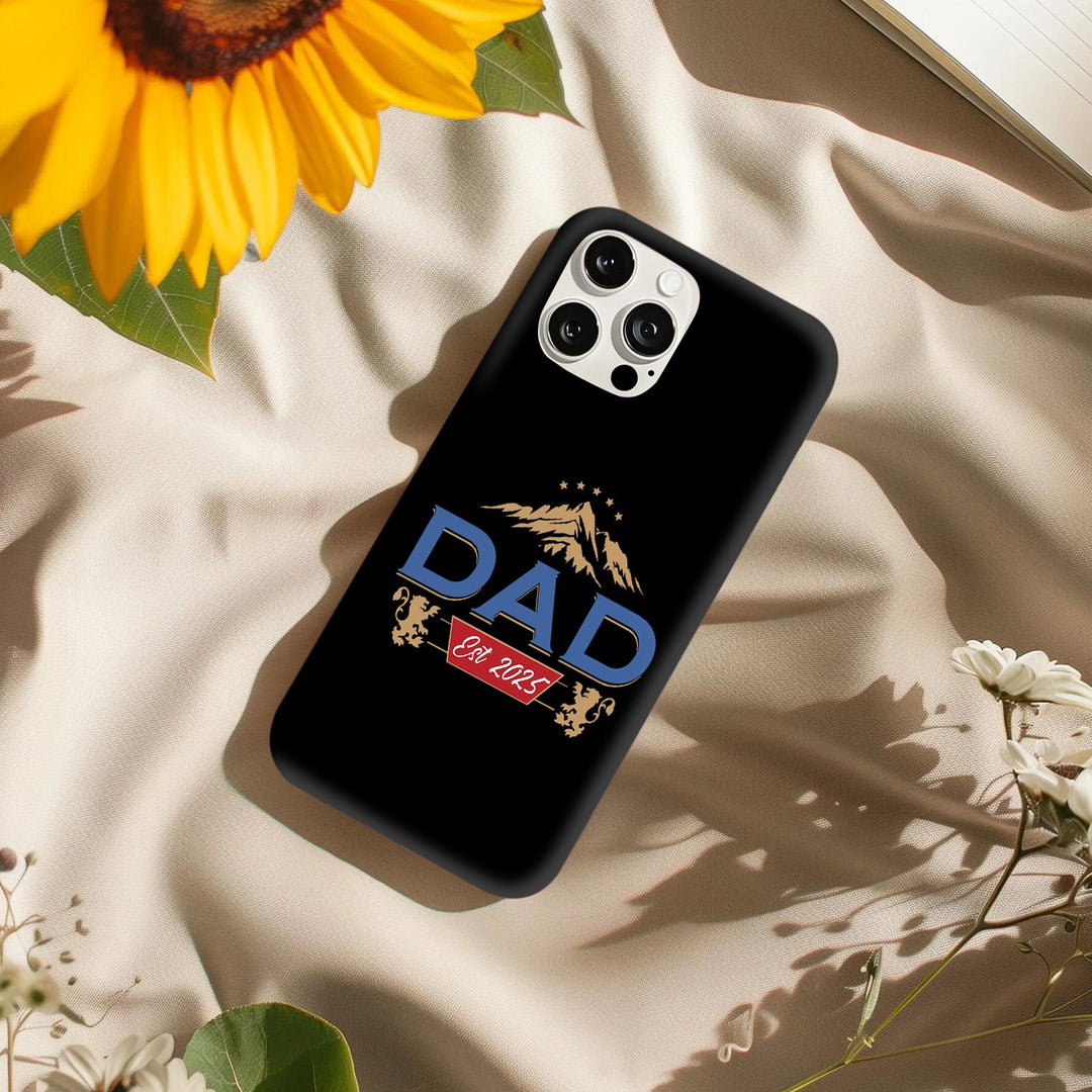 "DAD Est. 2024.99" Phone Case – New Dad Gift for iPhone 11–16, Samsung Galaxy S21–S24, Z Flip/Fold – Black Matte