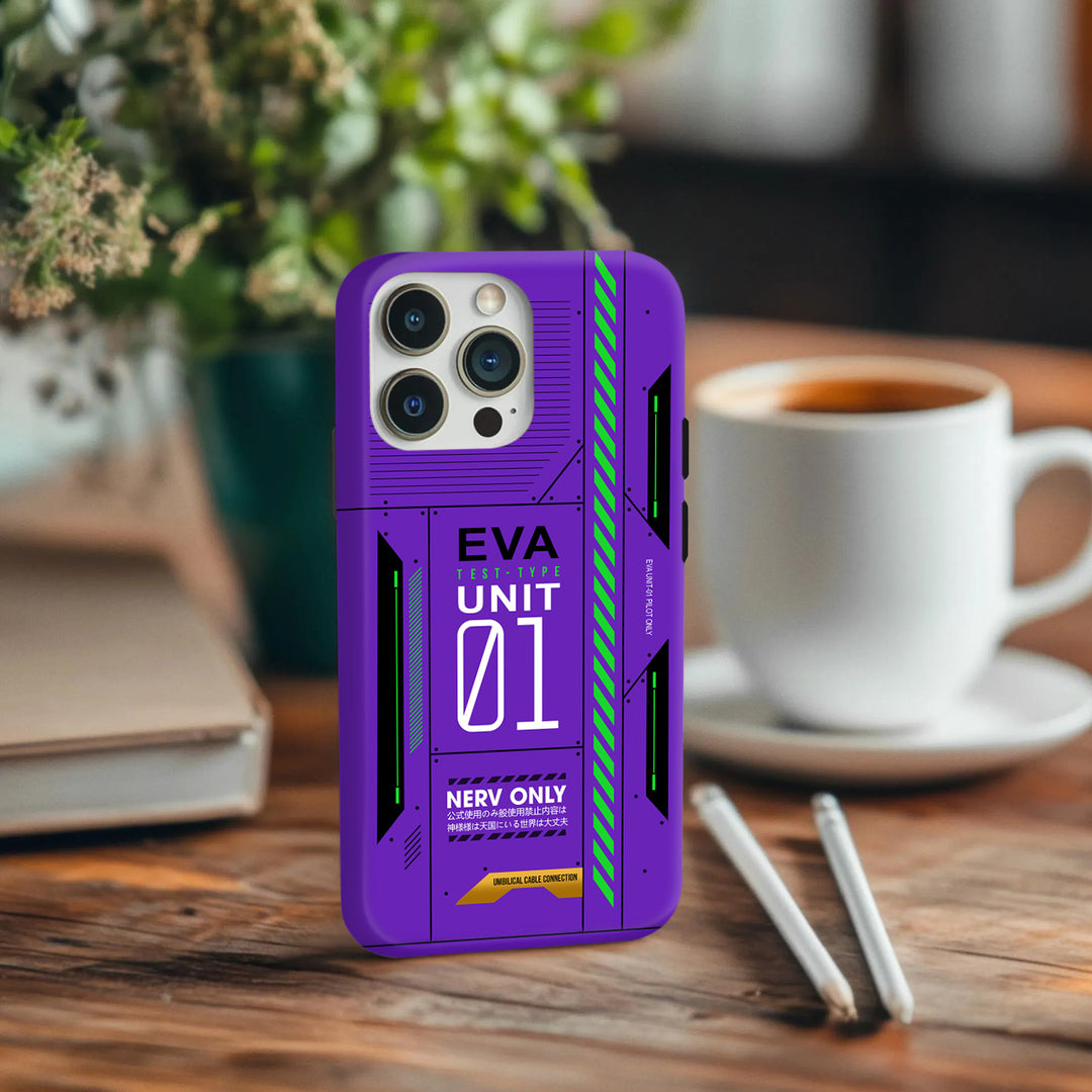 EVA Unit 01 Inspired Case for iPhone 16, 15, 14, 13, 12, 11 | Samsung Galaxy S24/ S24.99, S23, S22 Series