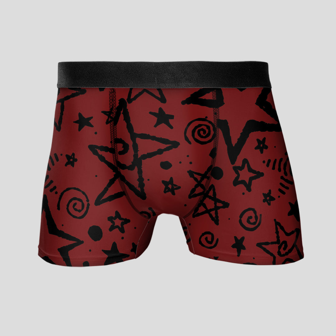 Men’s Halloween Boxer Briefs – Soft Stretch, Breathable Fabric, Unique Skull, Spider & Horror Print, Mid-Waist, Bold Streetwear Athletic Style