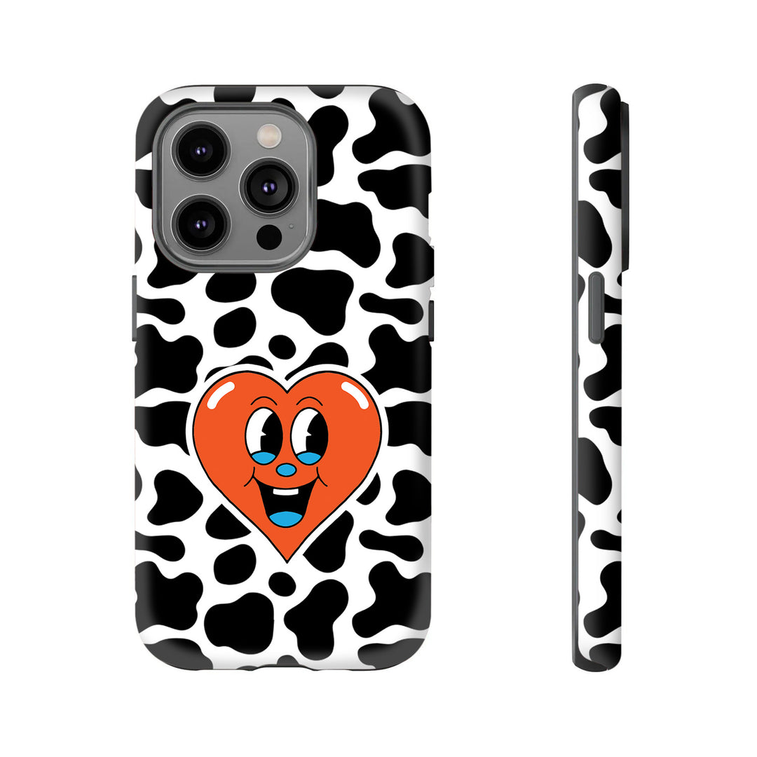 Quirky Character Phone Case Collection – Angry Duck, Cow Print Heart & Urban Camo