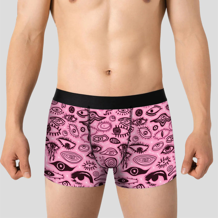 Men’s Boxer Briefs Artistic Eye Print Underwear | Soft Breathable Stretrunks Fashion Streetwear Aesthetic Giftchy