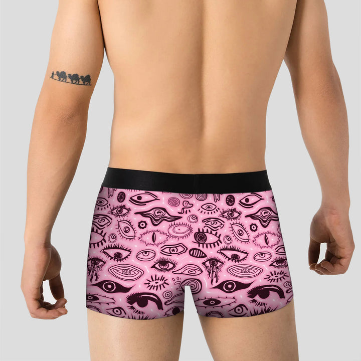 Men’s Boxer Briefs Artistic Eye Print Underwear | Soft Breathable Stretrunks Fashion Streetwear Aesthetic Giftchy