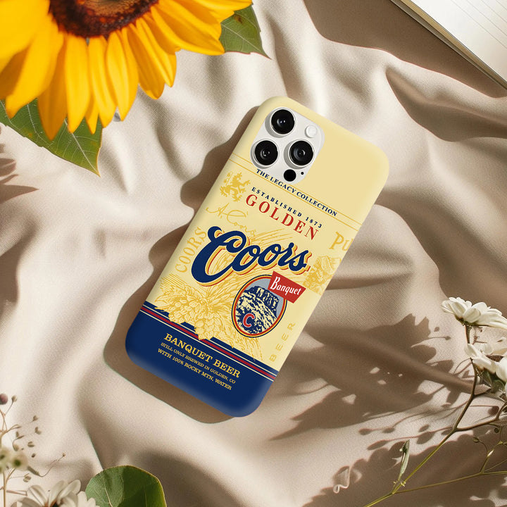Coors Banquet Beer Label Phone Case – Compatible with iPhone 16, 15, 14, 13, 12, 11 & Samsung Galaxy S24/ S24.99, S23, S22 Series