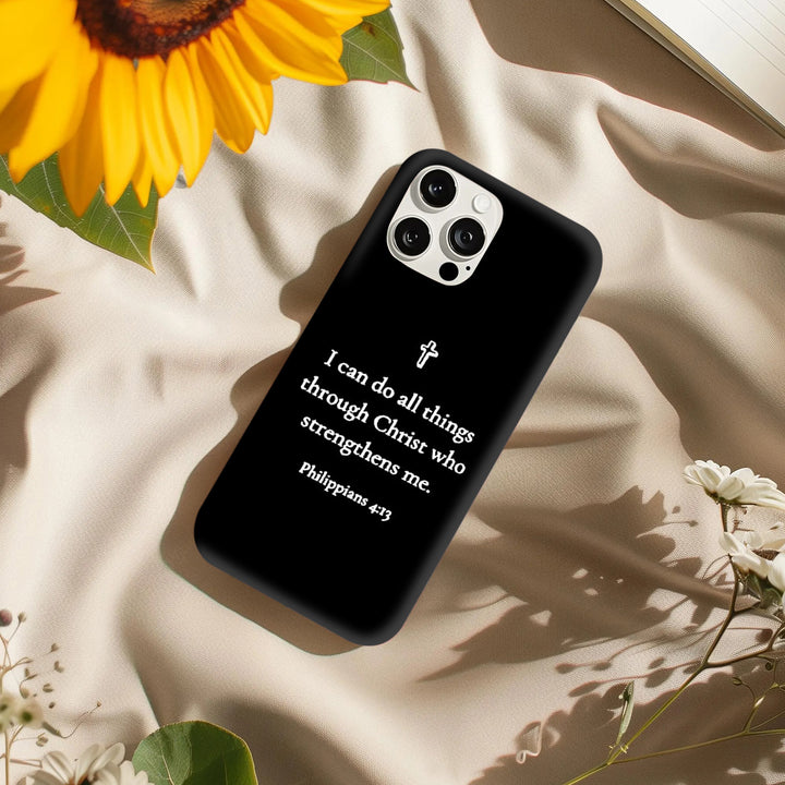 Philippians 4:13 "I Can Do All Things" Bible Verse Phone Case – iPhone 11/12/13/14/15/16 & Samsung Galaxy S21/S22/S23/S24/Z Flip/Z Fold