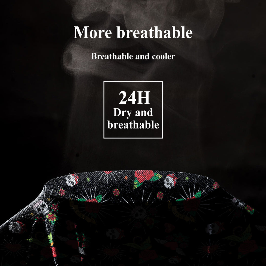 Men’s Halloween Pattern Boxer Briefs – Stretchy, Breathable Underwear, Unique Spider & Skull Design, Mid-Waist, Bold Streetwear Athletic Style
