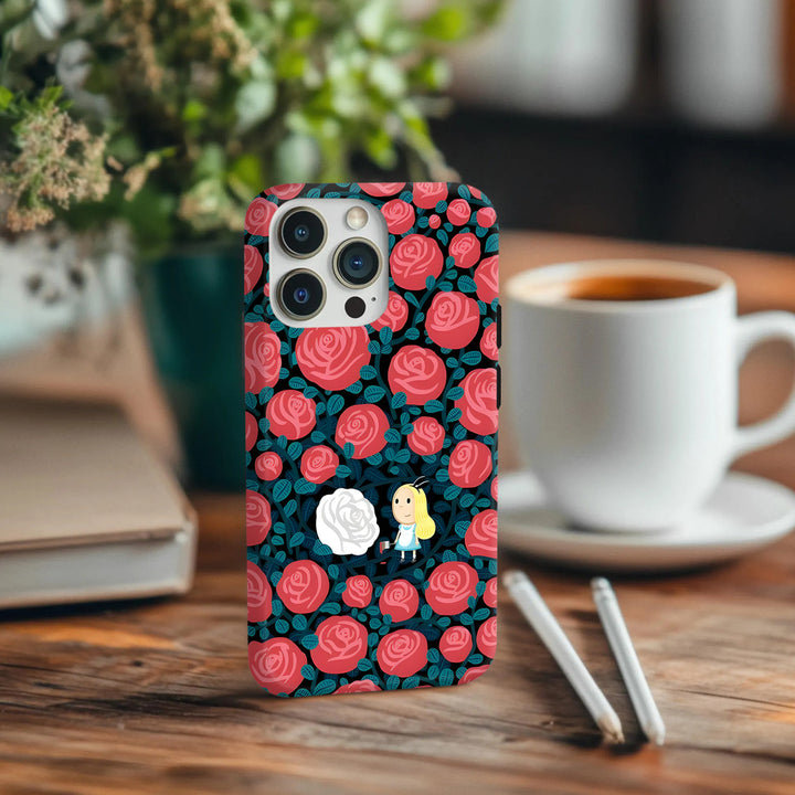 Playful Doodle Phone Case Collection – Pink Characters, Sketchbook Style, and Rose Garden Girl