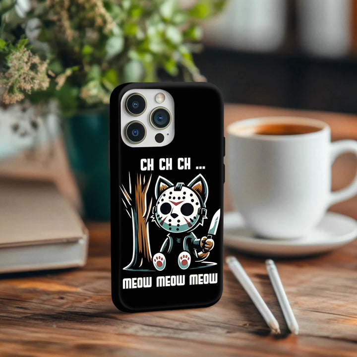 “Meow Meow... But Make It Murder” - Horror Meme Cat Phonecase iPhone 16 15 14 13 12 11 Pro Max 8 Plus X Samsung Galaxy S24 S23 S22 Ultra