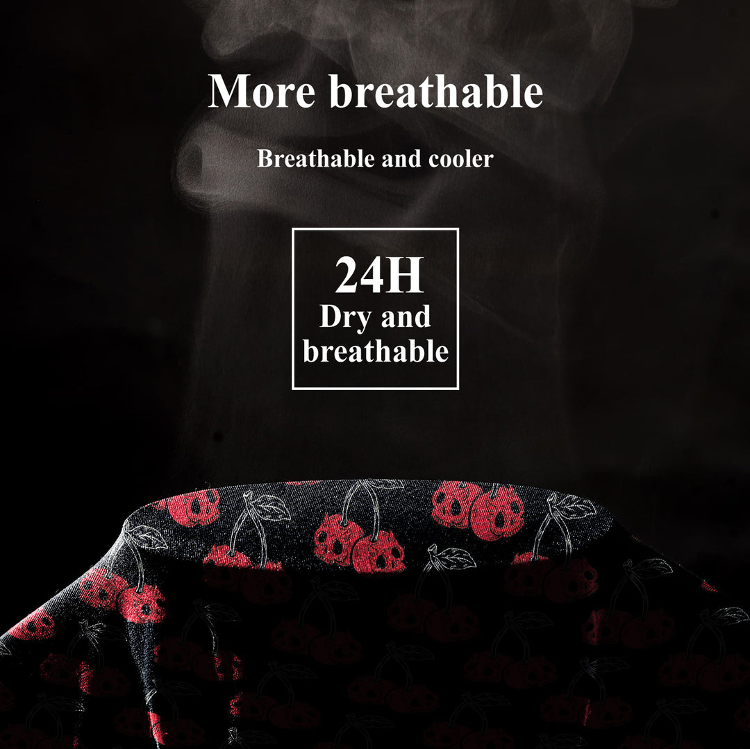 Men’s Cherry Pattern Boxer – Stretchy, Breathable Underwear, Unique Design, Mid-waist, Dynamic Streetwear Style