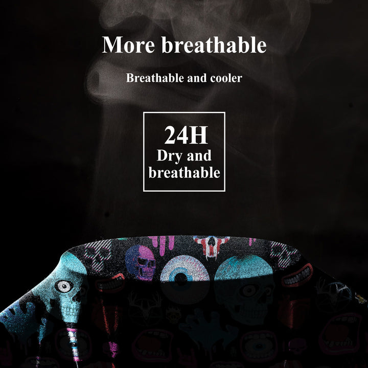 Men’s Halloween Boxer Briefs – Soft Stretch, Breathable Fabric, Unique Skull, Spider & Horror Print, Mid-Waist, Bold Streetwear Athletic Style