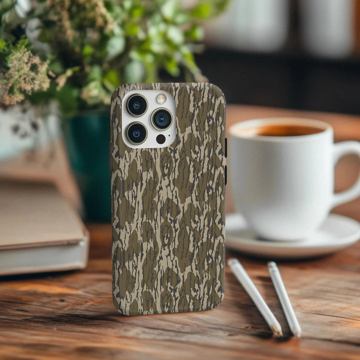 Camouflage Phone Case for iPhone 11–16, Samsung Galaxy S21–S24, Z Flip/Fold – Blue & Gray Camo Styles