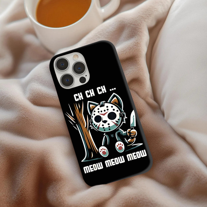 “Meow Meow... But Make It Murder” - Horror Meme Cat Phonecase iPhone 16 15 14 13 12 11 Pro Max 8 Plus X Samsung Galaxy S24 S23 S22 Ultra