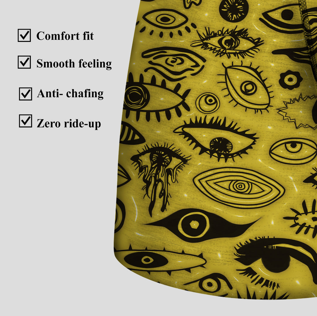 Men’s Boxer Briefs 3-Pack – Eye Pattern Printed Underwear | Colorful Streetwear Trunks, Soft Stretchy Gift Set
