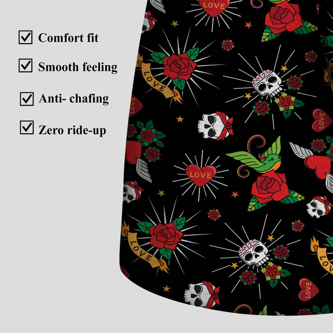 Men’s Halloween Pattern Boxer Briefs – Stretchy, Breathable Underwear, Unique Spider & Skull Design, Mid-Waist, Bold Streetwear Athletic Style