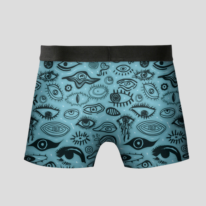Men’s Boxer Briefs Artistic Eye Print Underwear | Soft Breathable Stretrunks Fashion Streetwear Aesthetic Giftchy