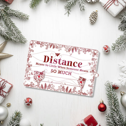Custom Long Distance Christmas Wooden Gift Card Sleeve – Personalized Photo Gift for Best Friends, Sisters, or Long-Distance Couples