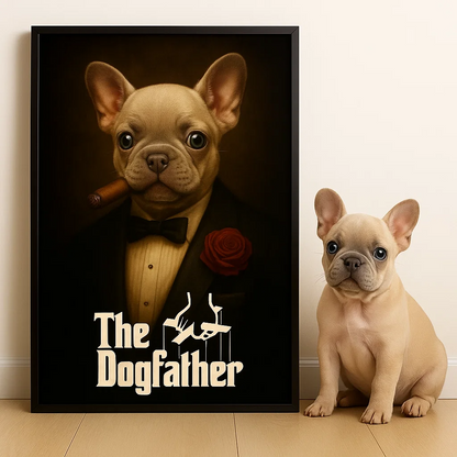 Funny Dog Poster – Personalized “Dogfather” Poster for Pet Owners