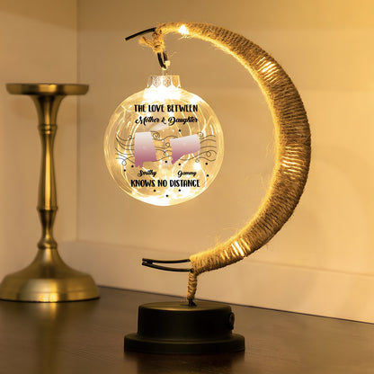 Moon Lamp with Hanging Glowing Sphere – Personalized Decorative Night Light Gift