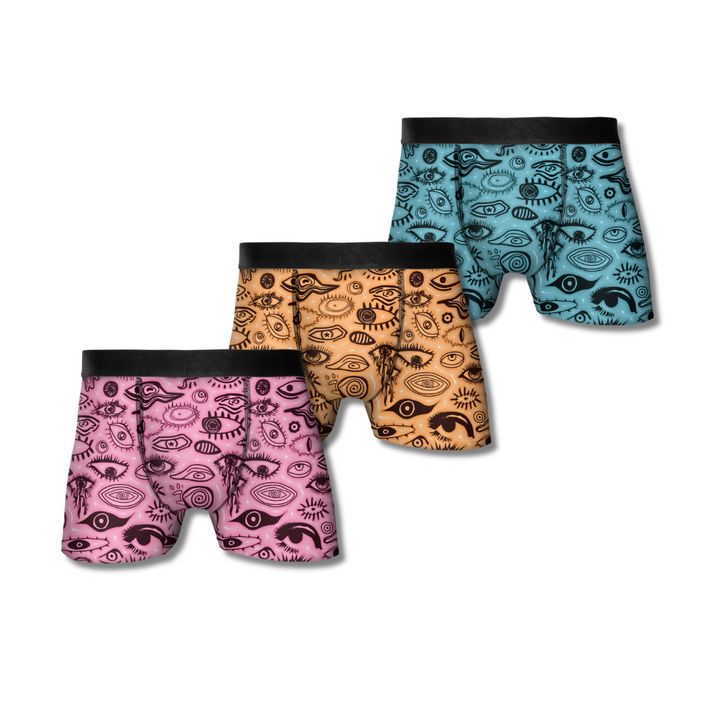 Men’s Boxer Briefs Artistic Eye Print Underwear | Soft Breathable Stretrunks Fashion Streetwear Aesthetic Giftchy
