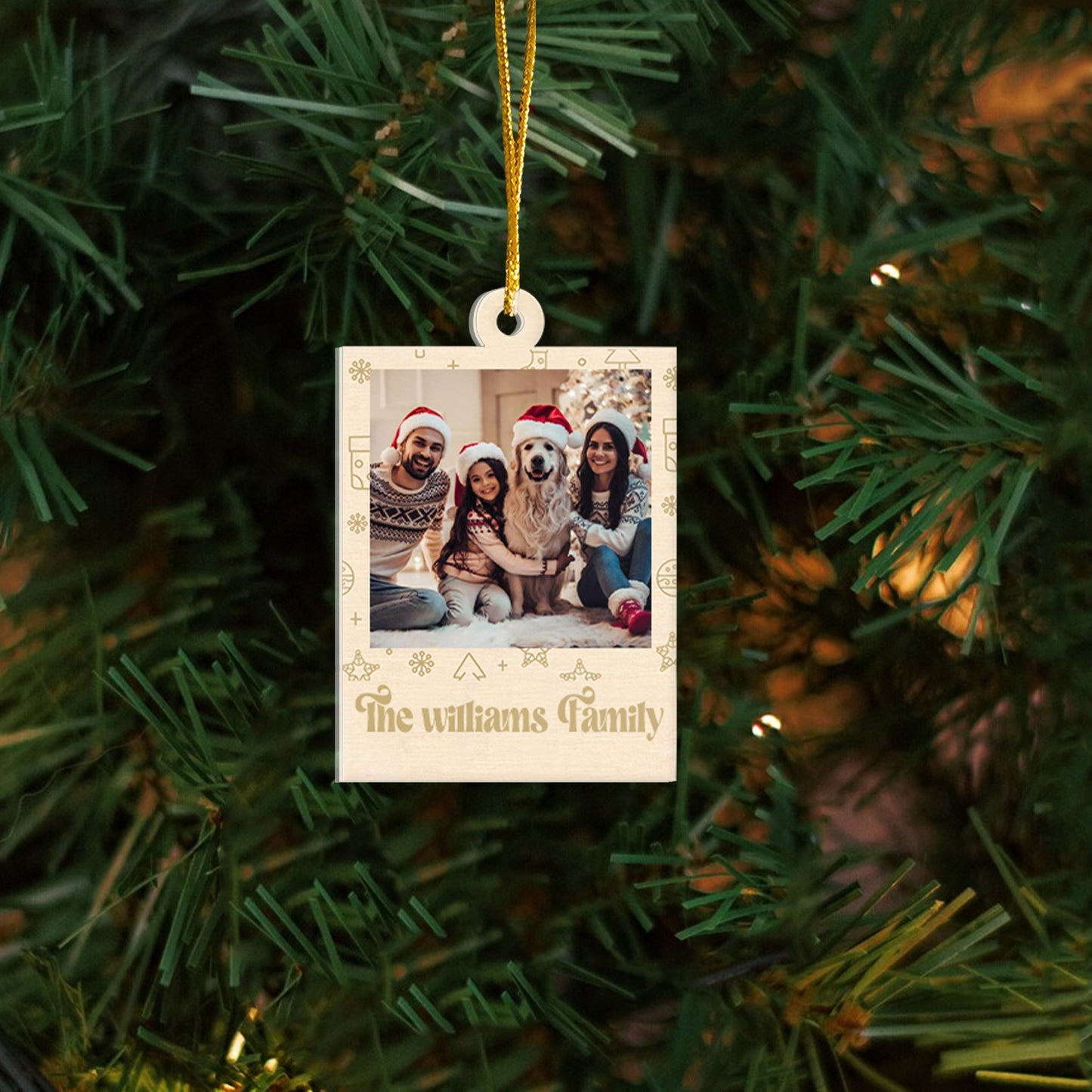 Custom Family Photo Acrylic Ornament – Personalized Christmas Keepsake with 1–4 Photos