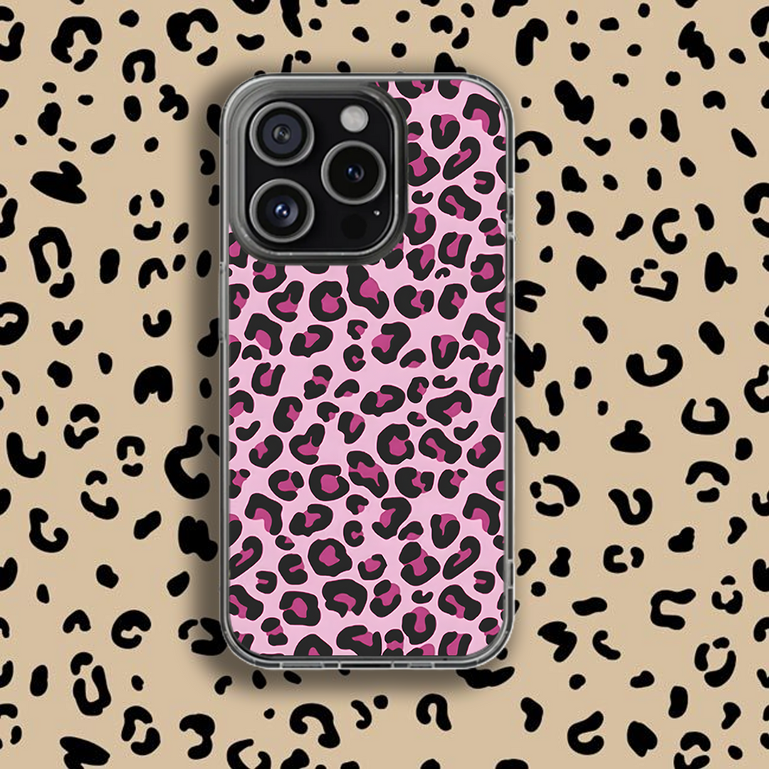 Leopard Print Phone Case Collection – Pink, Beige & Red