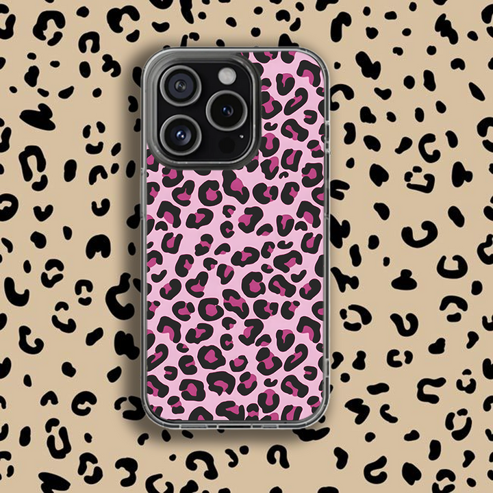 Leopard Print Phone Case Collection – Pink, Beige & Red