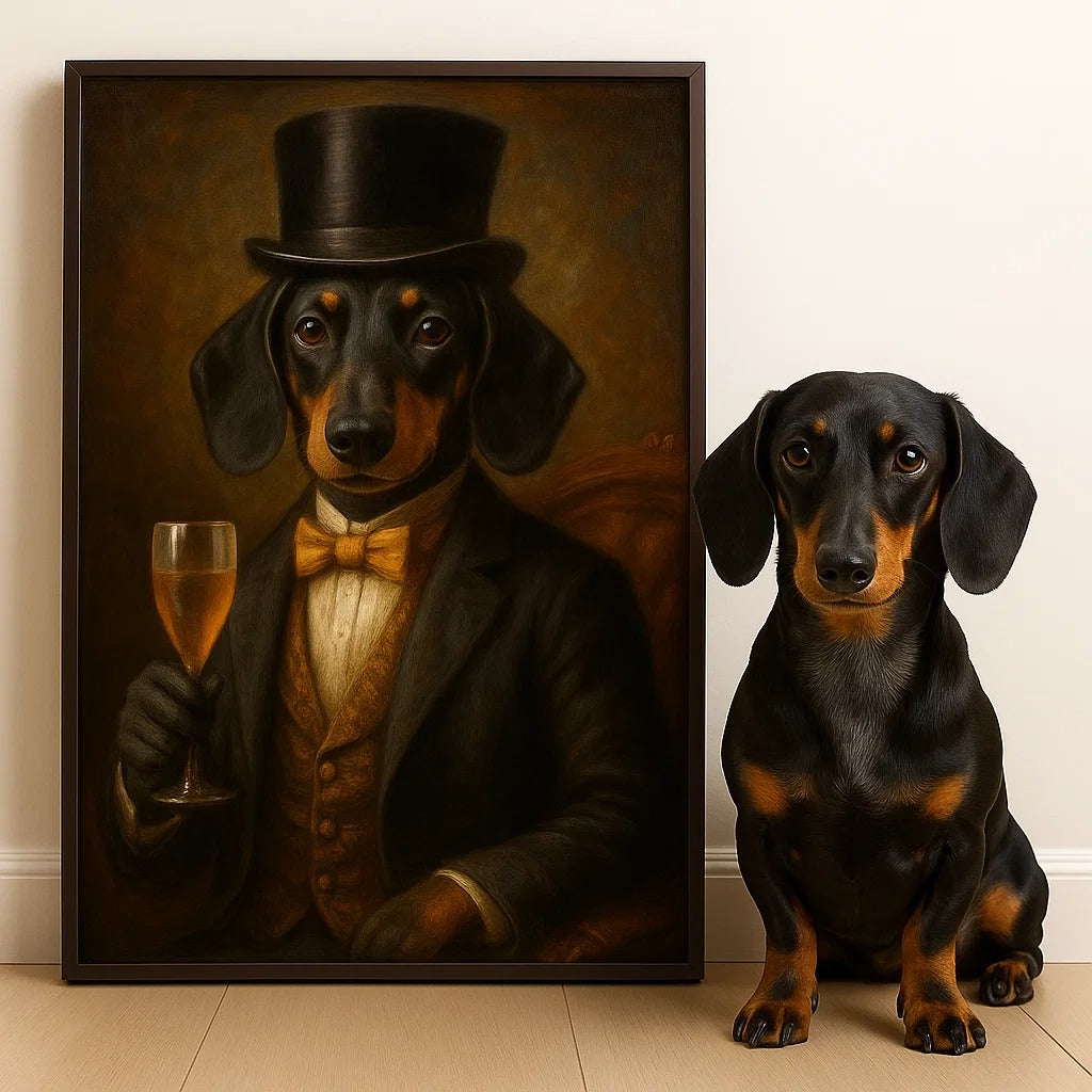 Custom Pet Portrait Vertical Poster – Personalized Gift for Dog & Cat Lovers, Pet Parents – Fine Pet, Finer Style - Poster/Canvas