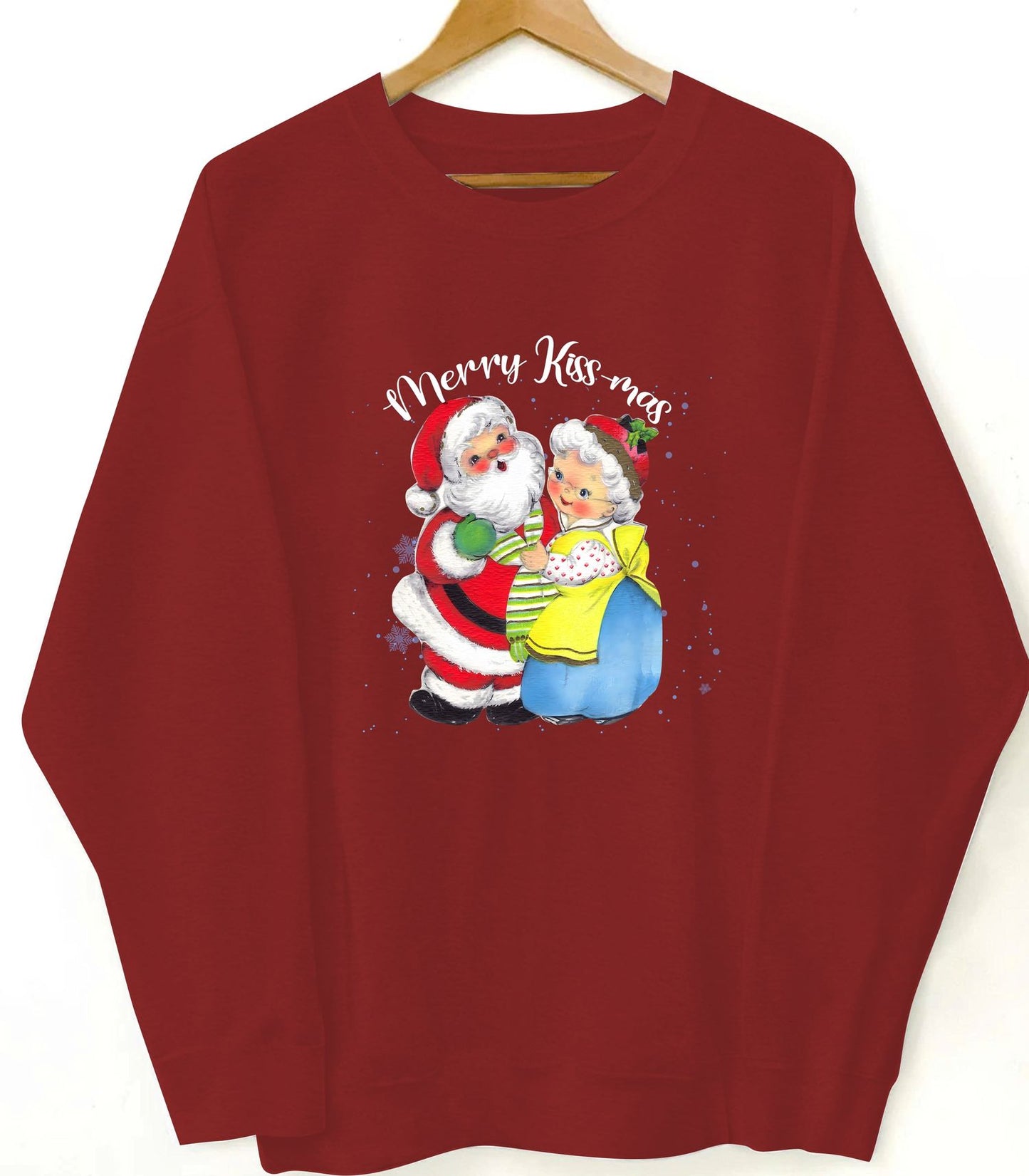 Custom Christmas Sweatshirt – Personalized Santa & Mrs. Claus Graphic Pullover, Funny Holiday Gift with Custom Text Option, Cozy Unisex Crewneck for Couples, Family & Friends