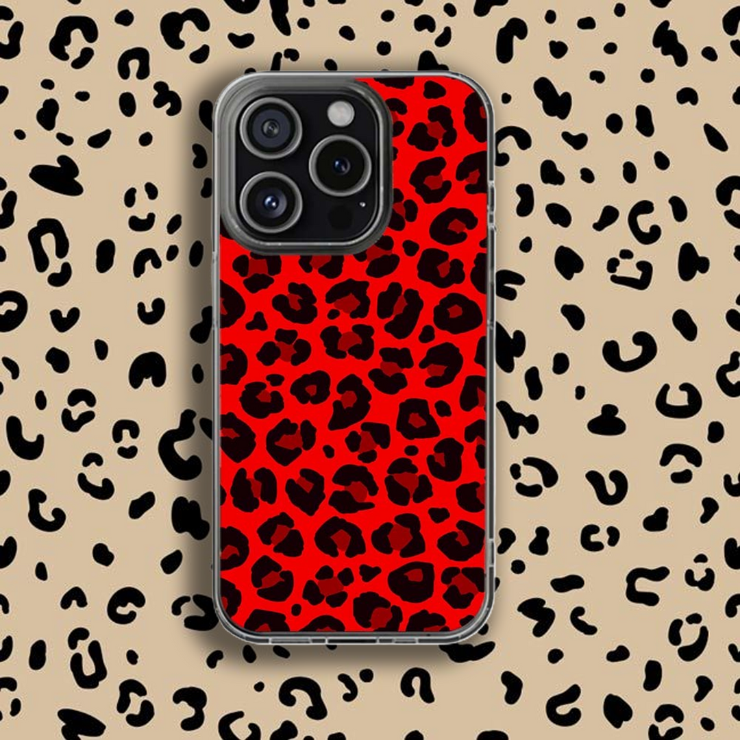 Leopard Print Phone Case Collection – Pink, Beige & Red