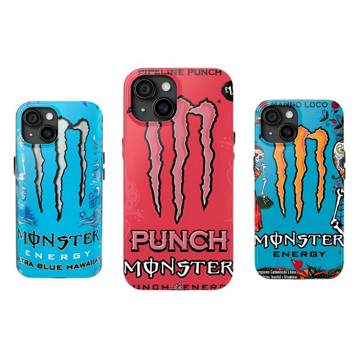 Monster Energy Drink Collection Tough Phone Case For iPhone 12 13 14 15 16 Samsung S22 S23 S24 S24.99 Ultra PLus