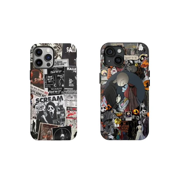 Jack & Sally Love Phone Case – The Nightmare Before Christmas Collage for iPhone 11 12 13 14 15 16 Pro Max Samsung S22 S23 S24 S24.99 Ultra Plus