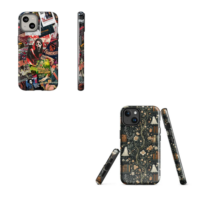 Horror Madness Collage Phone Case – Cult Classic Chaos Vibe for iPhone 11 12 13 14 15 16 Pro Max Samsung S22 S23 S24 S24.99 Ultra Plus