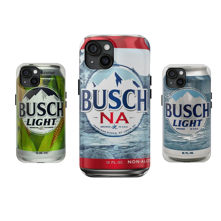 American Beer Can Aesthetic Phone Case – Busch Edition For iPhone 12 13 14 15 16 Samsung S22 S23 S24 S24.99 Ultra PLus