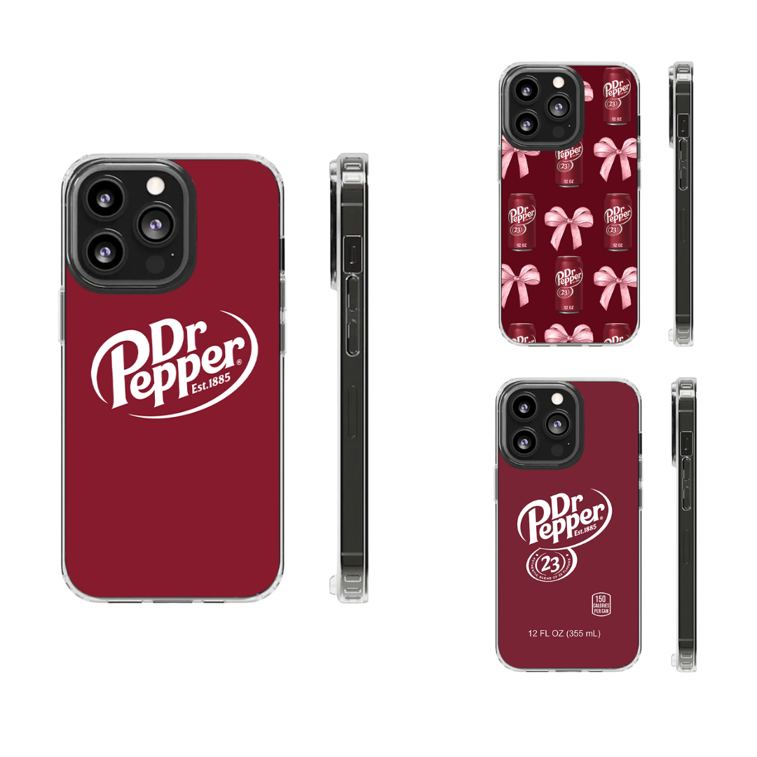 Dr Pepper Phone Case, Bold Retro Design for Soda Lovers | Perfect Gift for Fans! From iPhone 16 15 14 13 12 11 X Pro Max Plus Samsung Galaxy S24.99 S24 S23 S22 S21 Ultra Plus