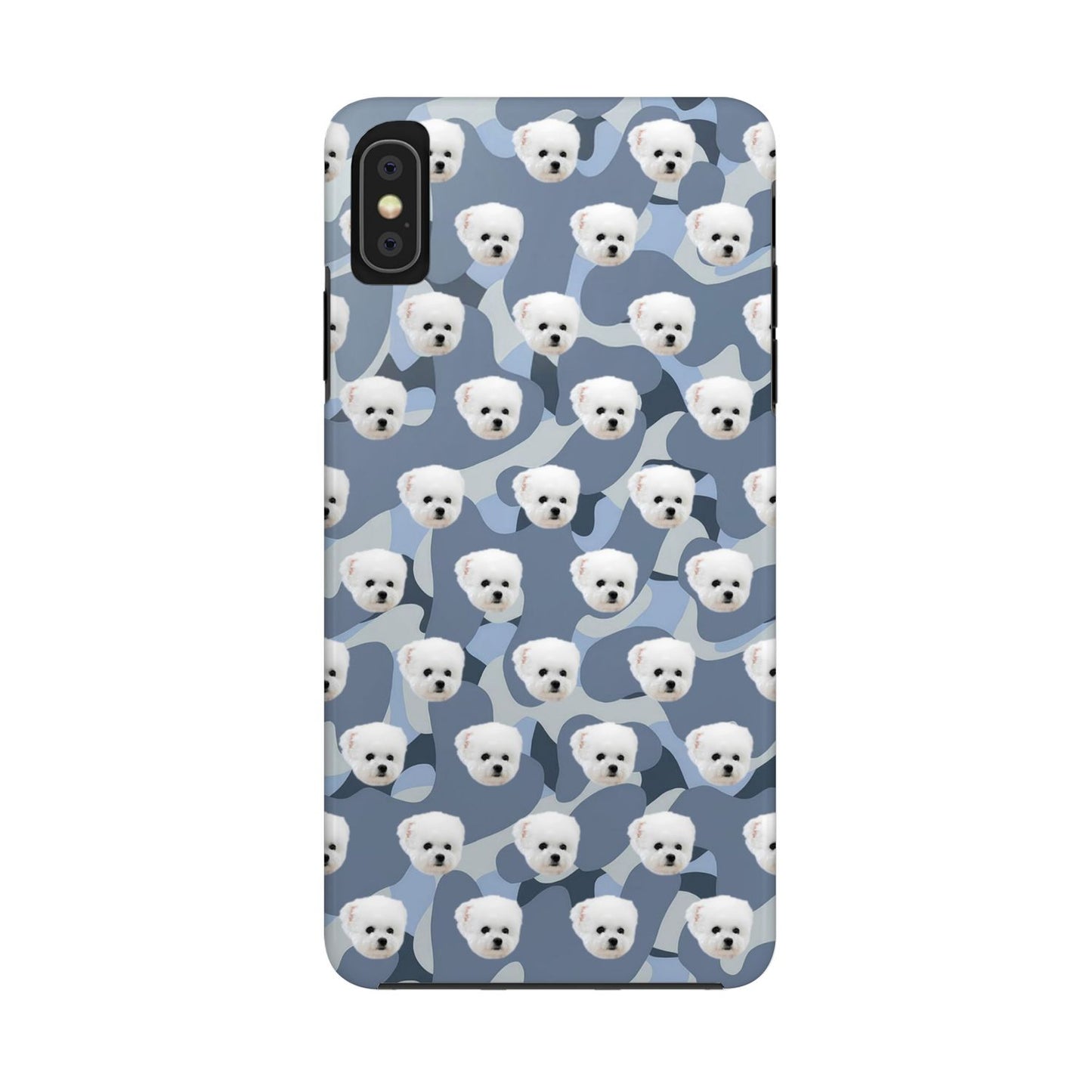 Custom Dog Face Camo Phone Case – Personalized Cute Pet Lover Cover for iPhone