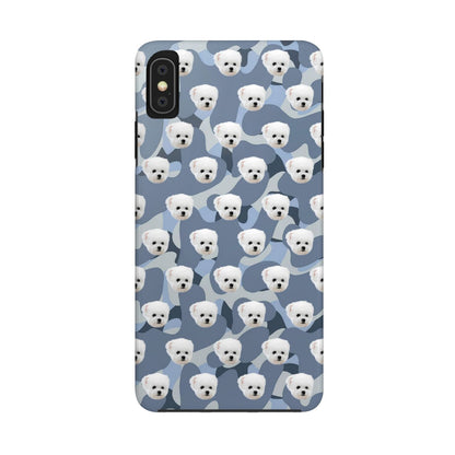 Custom Dog Face Camo Phone Case – Personalized Cute Pet Lover Cover for iPhone