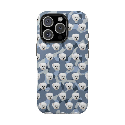 Custom Dog Face Camo Phone Case – Personalized Cute Pet Lover Cover for iPhone