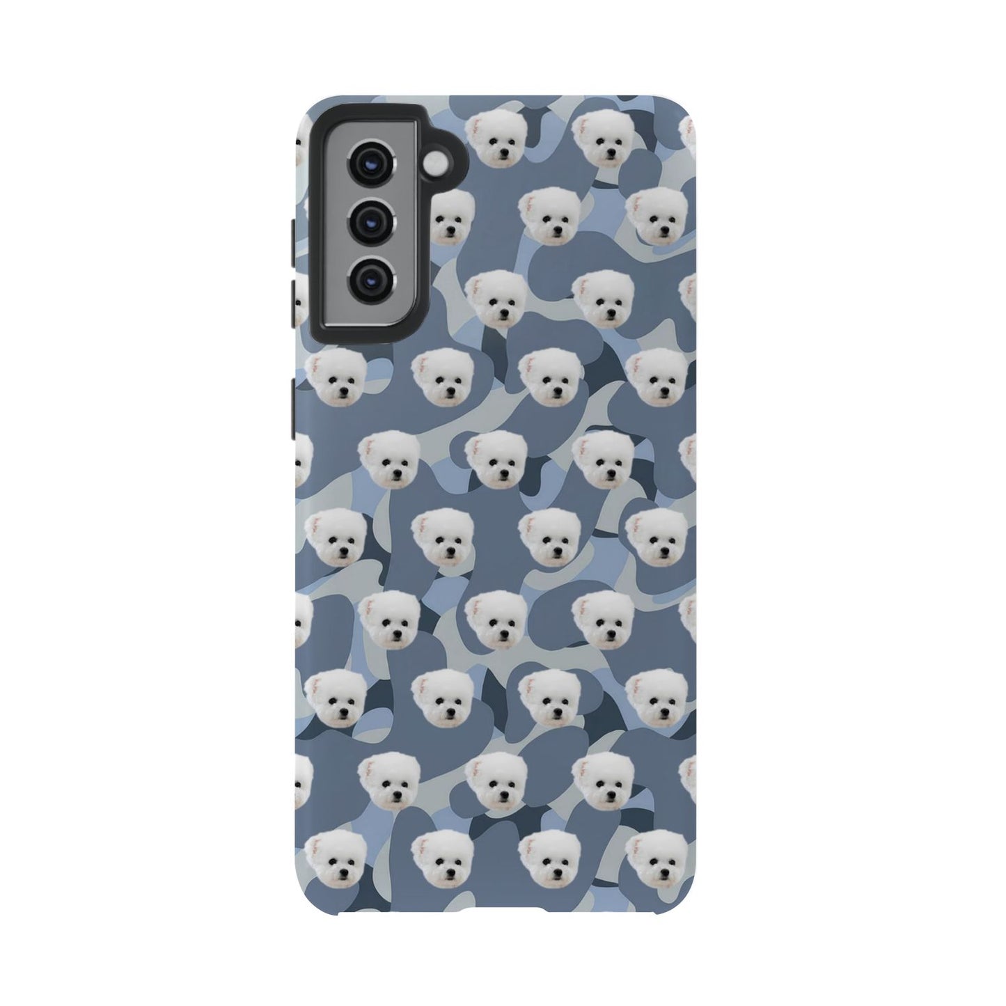 Custom Dog Face Camo Phone Case – Personalized Cute Pet Lover Cover for iPhone
