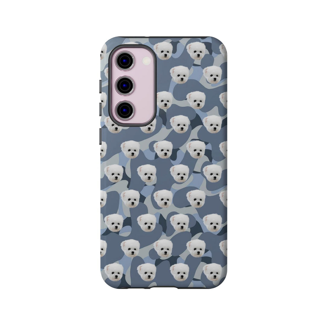 Custom Dog Face Camo Phone Case – Personalized Cute Pet Lover Cover for iPhone