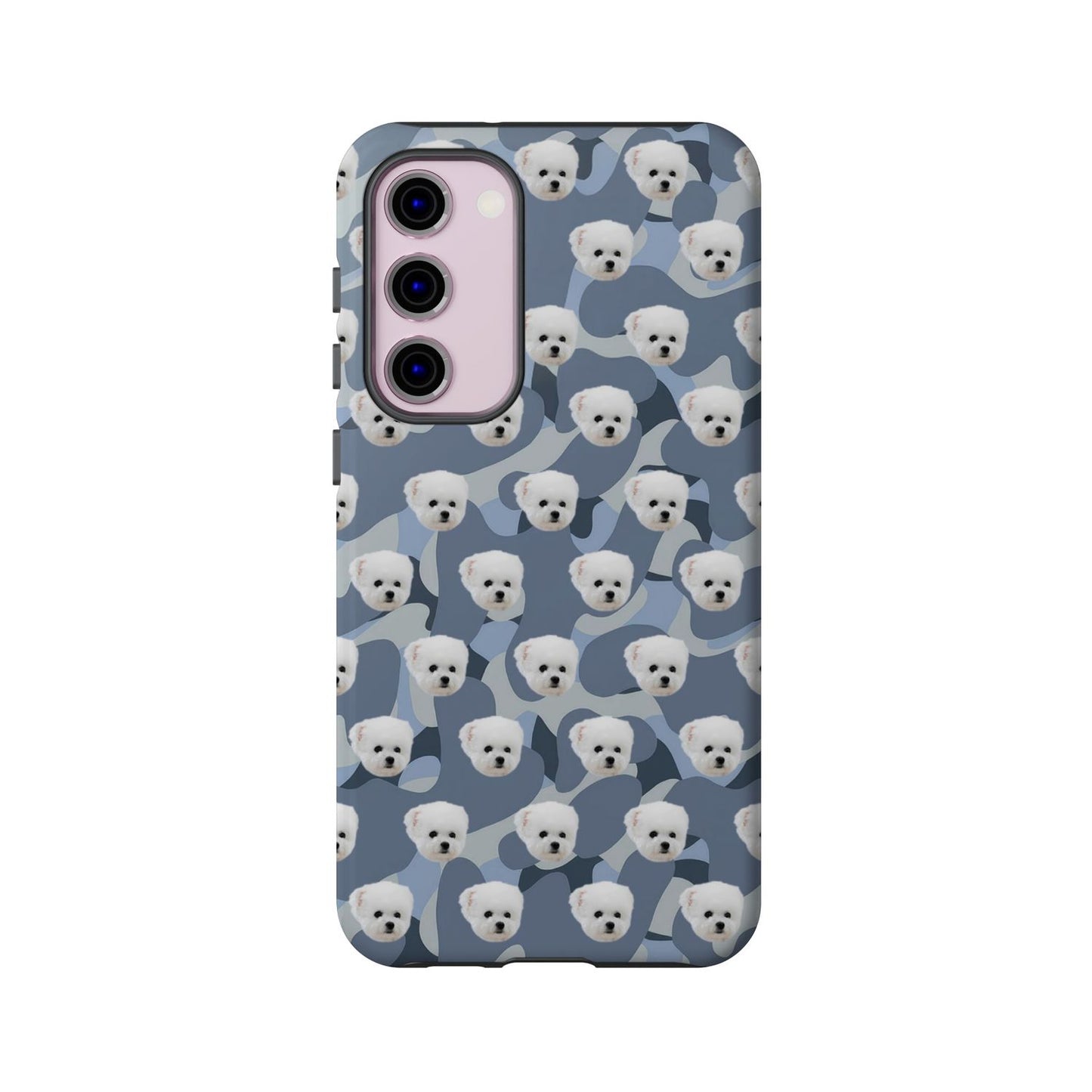 Custom Dog Face Camo Phone Case – Personalized Cute Pet Lover Cover for iPhone