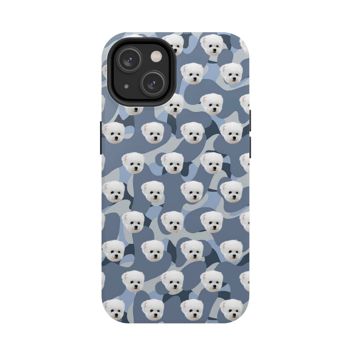 Custom Dog Face Camo Phone Case – Personalized Cute Pet Lover Cover for iPhone