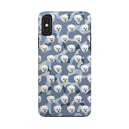 Custom Dog Face Camo Phone Case – Personalized Cute Pet Lover Cover for iPhone