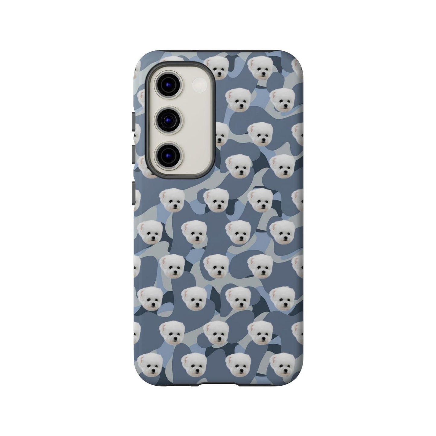 Custom Dog Face Camo Phone Case – Personalized Cute Pet Lover Cover for iPhone