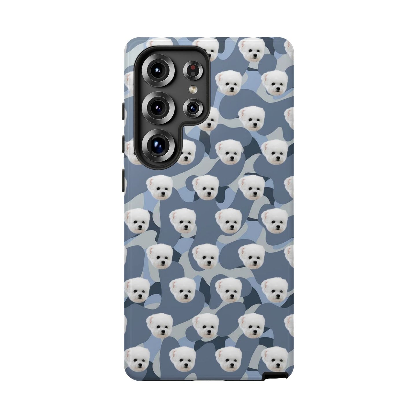 Custom Dog Face Camo Phone Case – Personalized Cute Pet Lover Cover for iPhone
