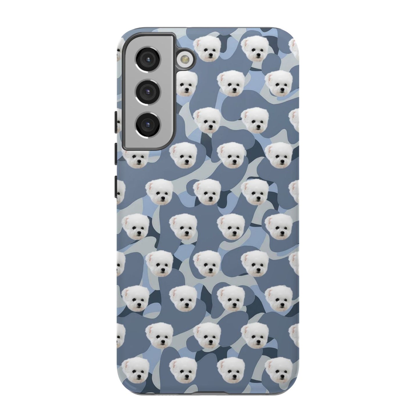 Custom Dog Face Camo Phone Case – Personalized Cute Pet Lover Cover for iPhone