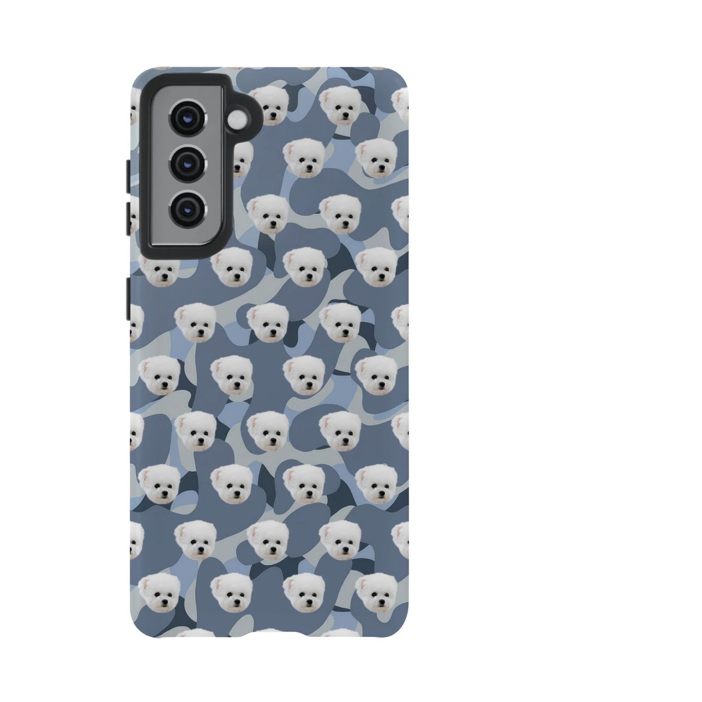 Custom Dog Face Camo Phone Case – Personalized Cute Pet Lover Cover for iPhone
